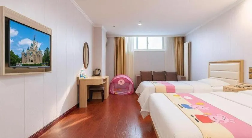 Bed in GreenTree Inn Yinchuan Pedestrian Street East Liqun Street Express Hotel