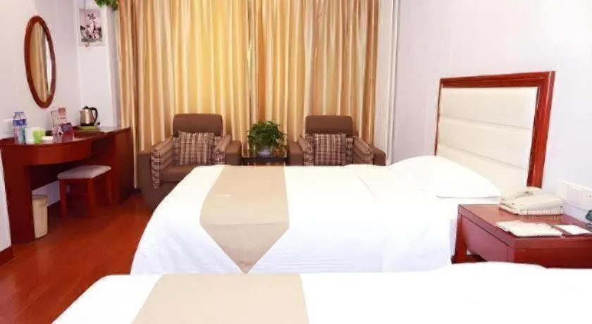 Bed in GreenTree Inn Yinchuan Pedestrian Street East Liqun Street Express Hotel