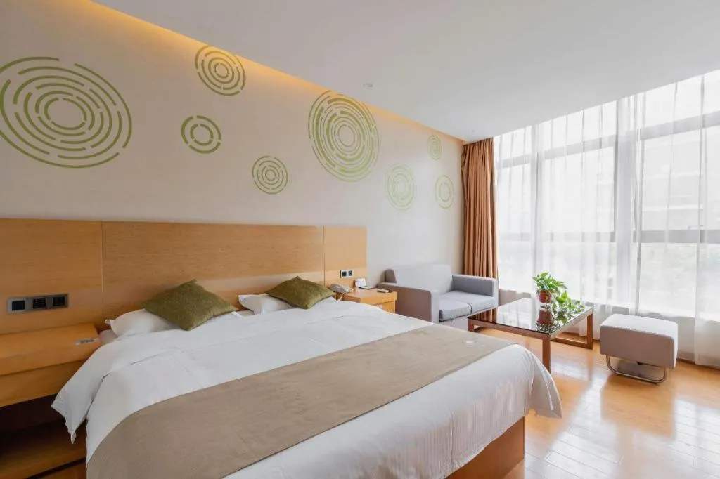 Bed in GreenTree Inn Suzhou Changshu North Haiyu Road Changhui Square Express Hotel