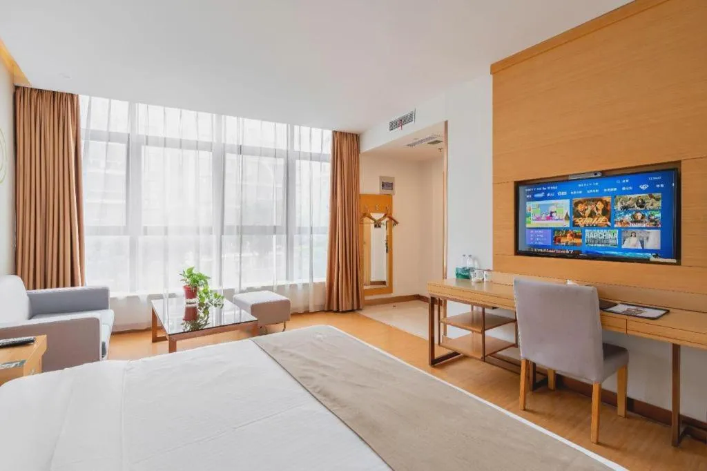 Bed in GreenTree Inn Suzhou Changshu North Haiyu Road Changhui Square Express Hotel