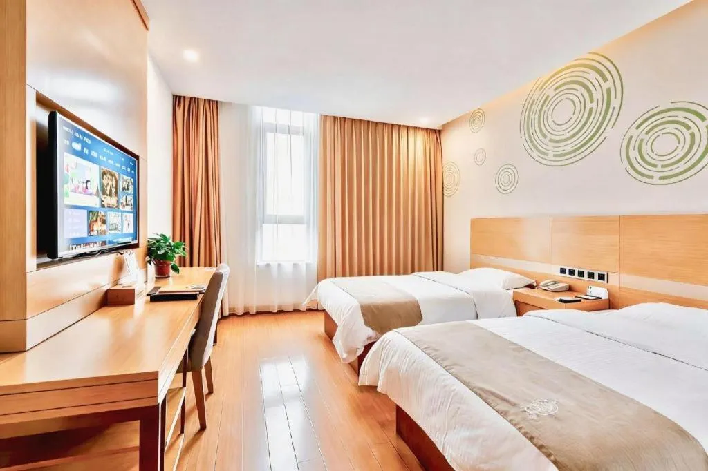 Bed in GreenTree Inn Suzhou Changshu North Haiyu Road Changhui Square Express Hotel