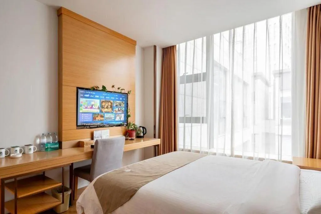 Bed in GreenTree Inn Suzhou Changshu North Haiyu Road Changhui Square Express Hotel