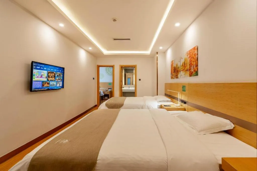 Bed in GreenTree Inn Suzhou Changshu North Haiyu Road Changhui Square Express Hotel