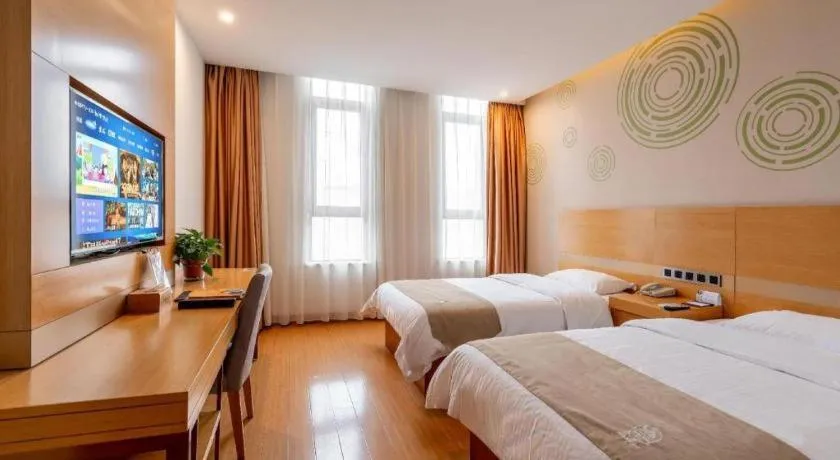Bed in GreenTree Inn Suzhou Changshu North Haiyu Road Changhui Square Express Hotel