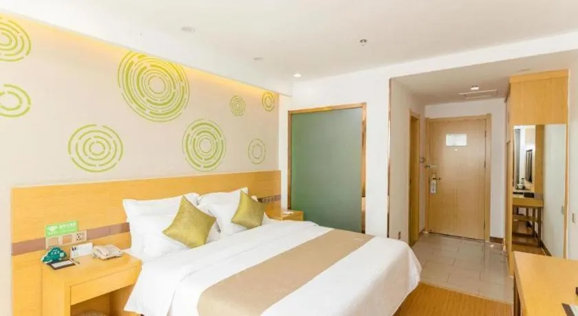 Bed in GreenTree Inn Qufu High Speed Railway Station