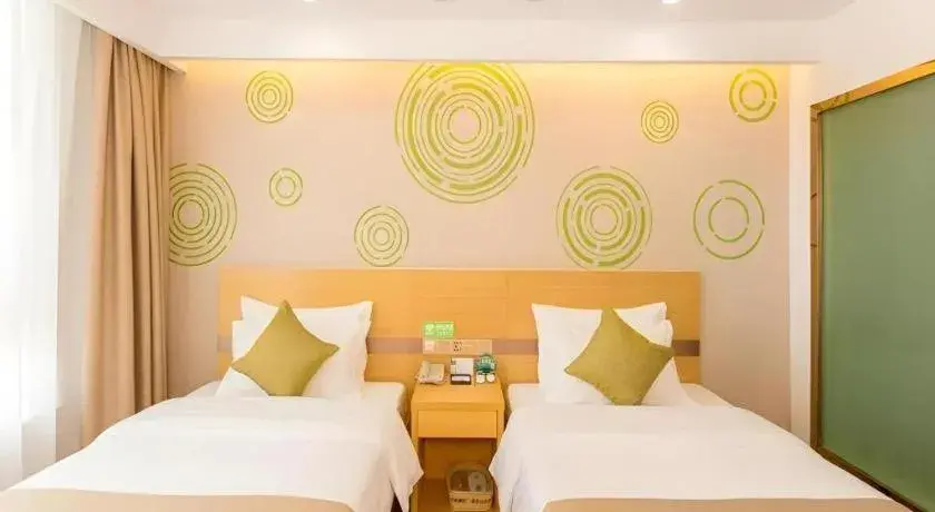 Bed in GreenTree Inn Qufu High Speed Railway Station Bed in GreenTree Inn Qufu High Speed Railway Station