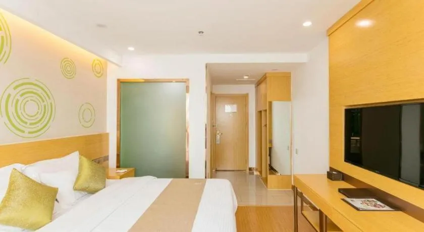 Bed in GreenTree Inn Qufu High Speed Railway Station