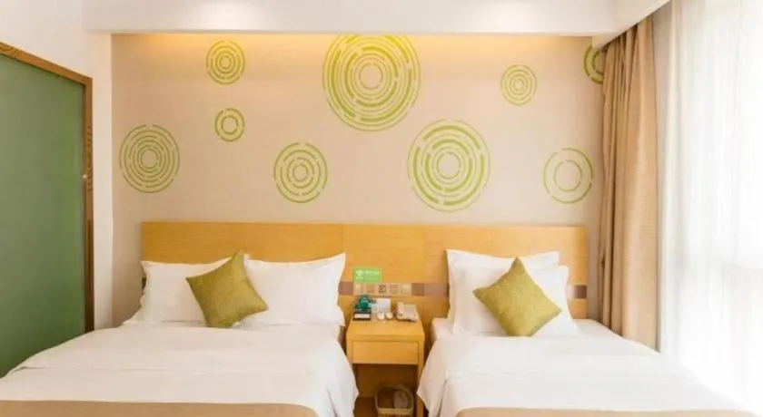 Bed in GreenTree Inn Qufu High Speed Railway Station