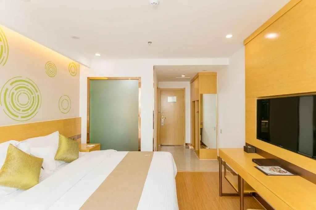 Bed in GreenTree Inn Qufu High Speed Railway Station