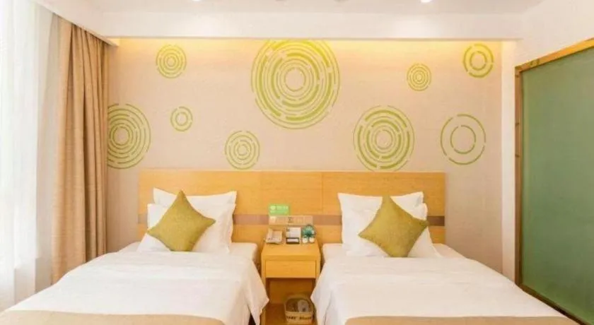 Bed in GreenTree Inn Qufu High Speed Railway Station