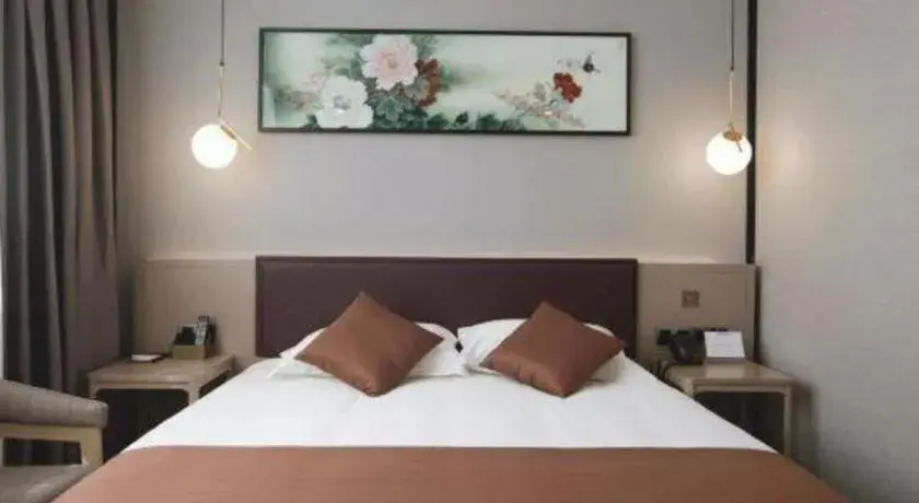 Bed in GYA Jiaxing Tongxiang City Century Avenue Hotel Bed in GYA Jiaxing Tongxiang City Century Avenue Hotel