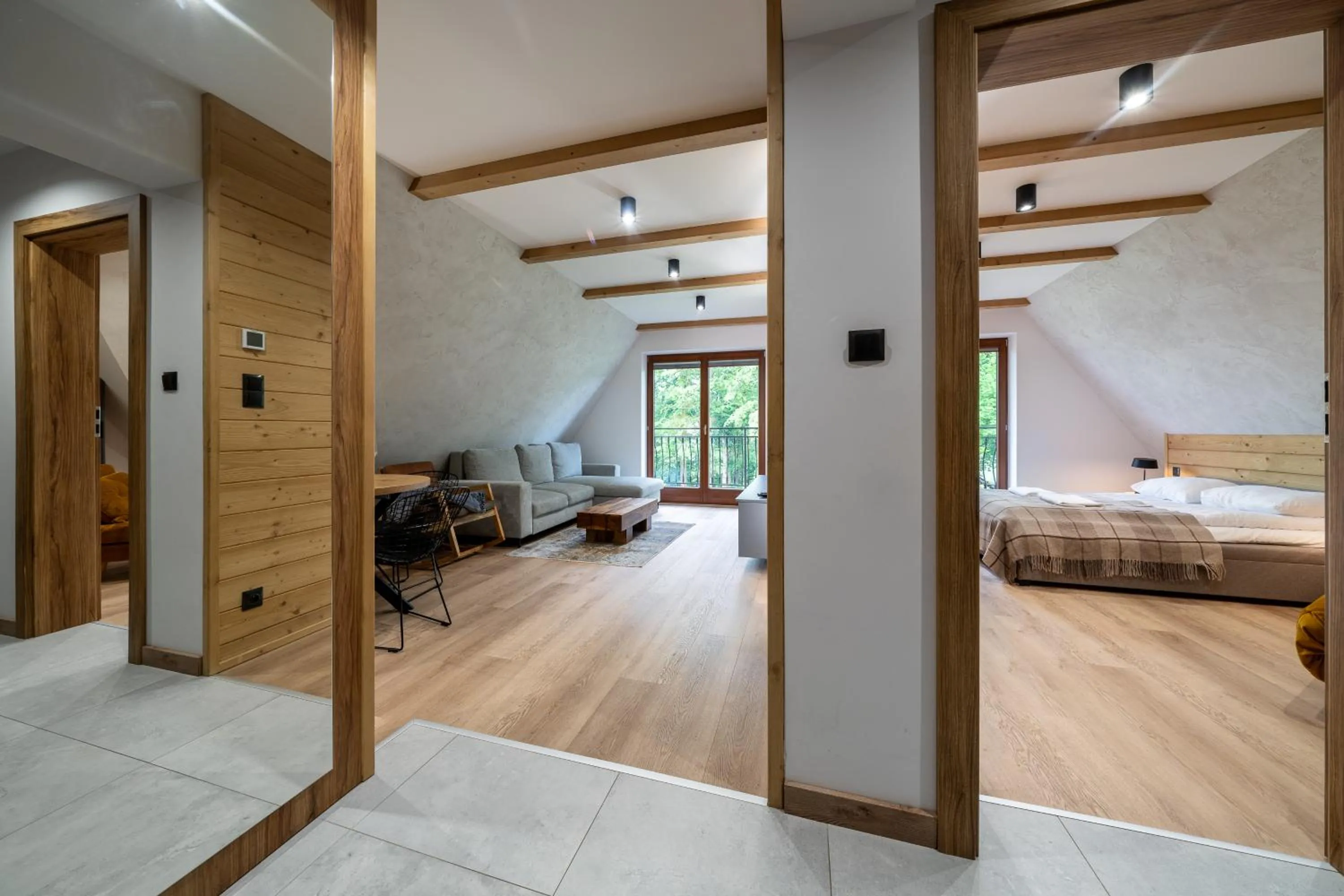 Photo of the whole room, Bed in RentPlanet - Apartament Salwatoriańska