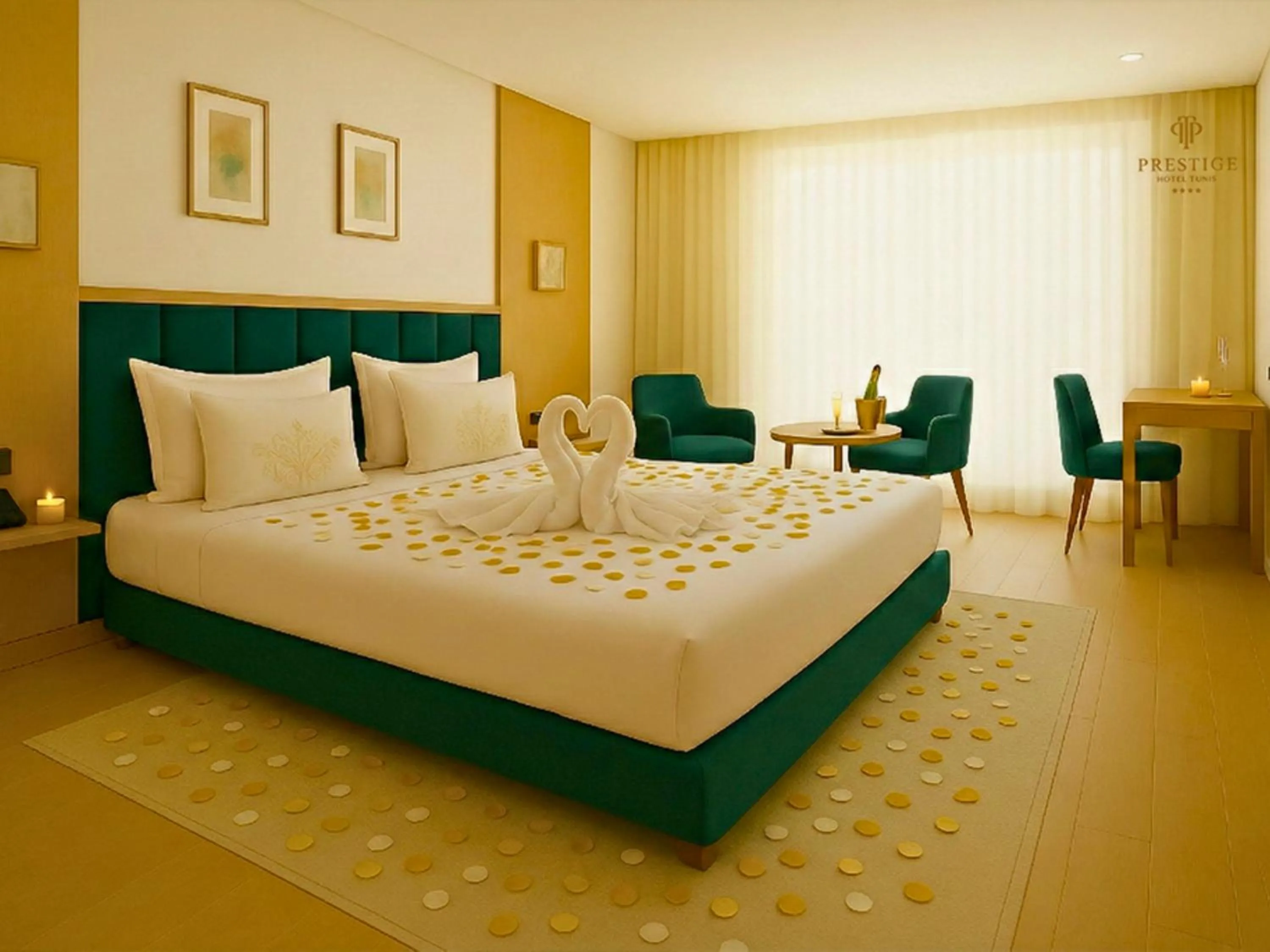 Bed in Kyriad Prestige City Center Tunis