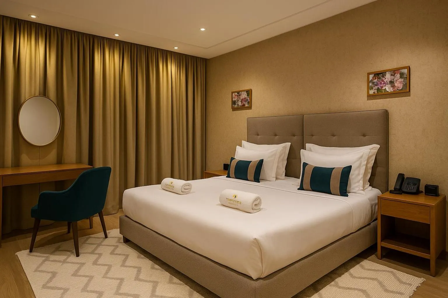 Bed in Kyriad Prestige City Center Tunis