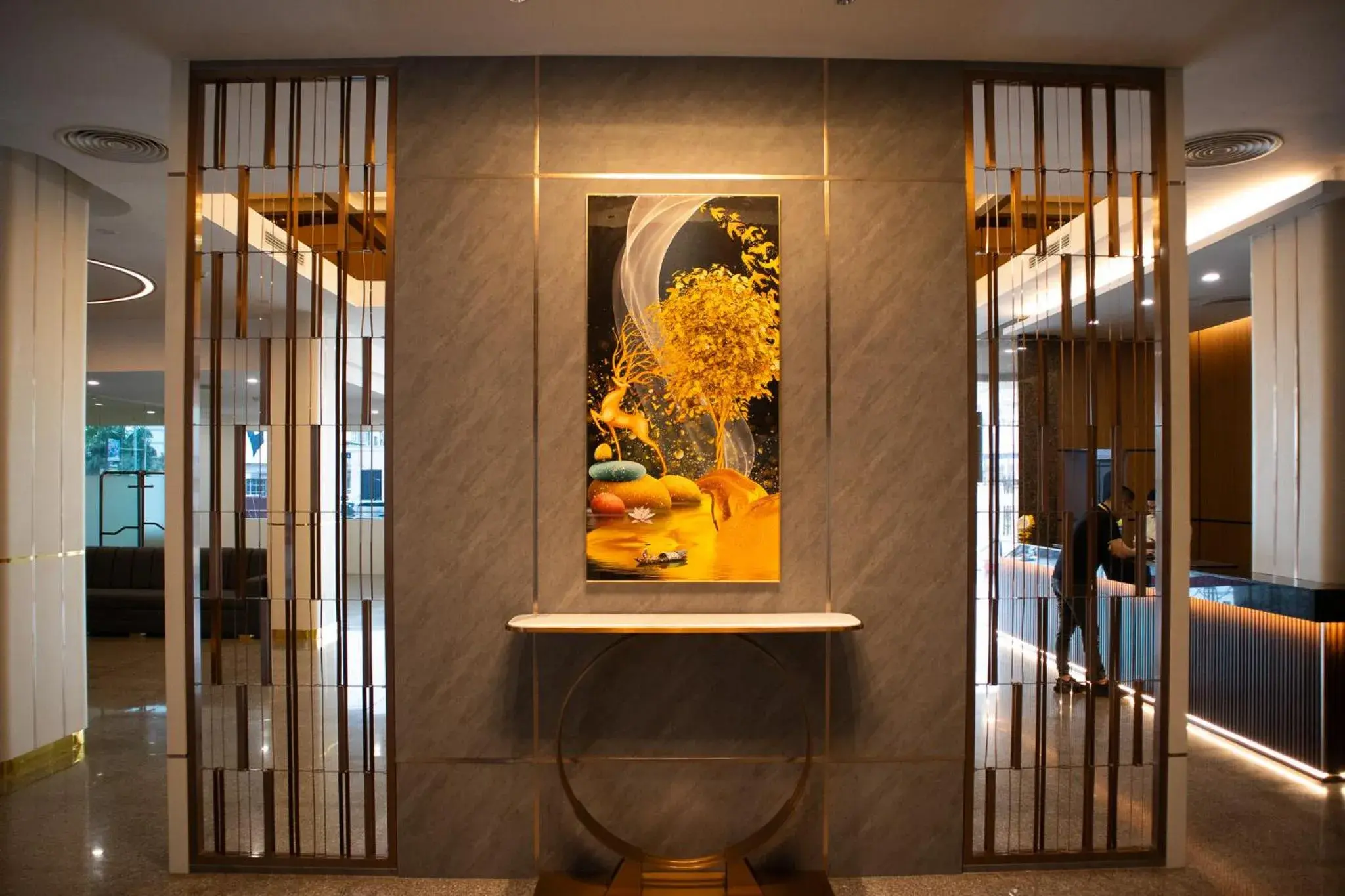 Lobby or reception in Aglow Hotel Harbor Bay Batam Lobby or reception in Aglow Hotel Harbor Bay Batam