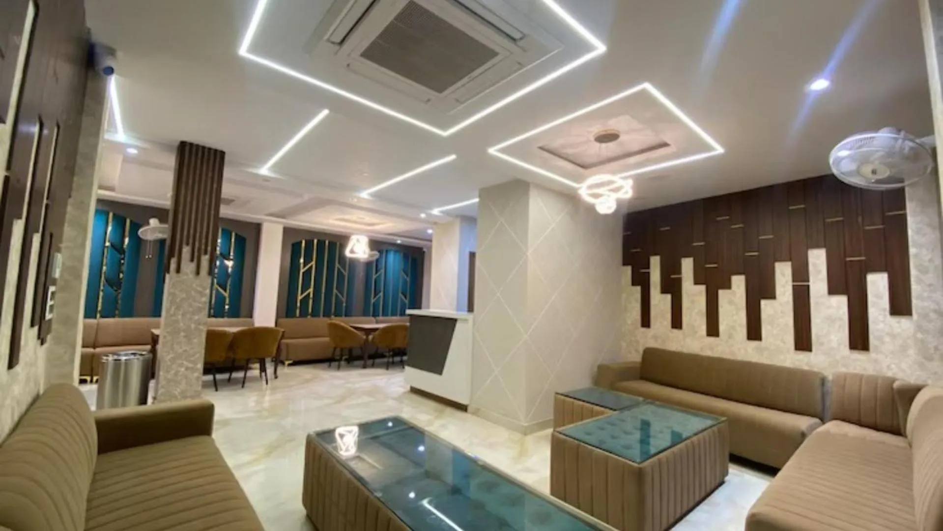 Seating area in The Posh Hotel