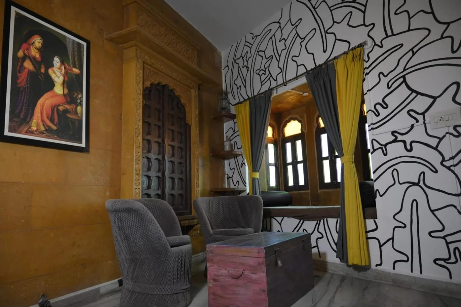 Seating area in Hostel Vostel