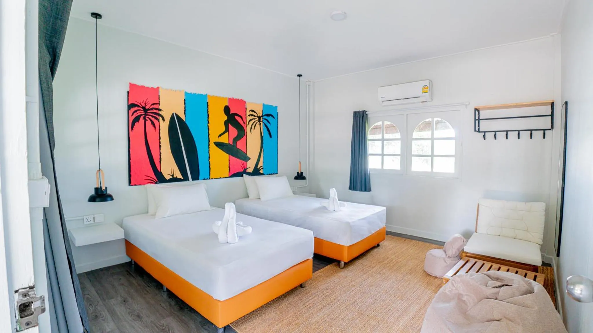 Bed in Slumber Party Beach Club and Resort Koh Phangan