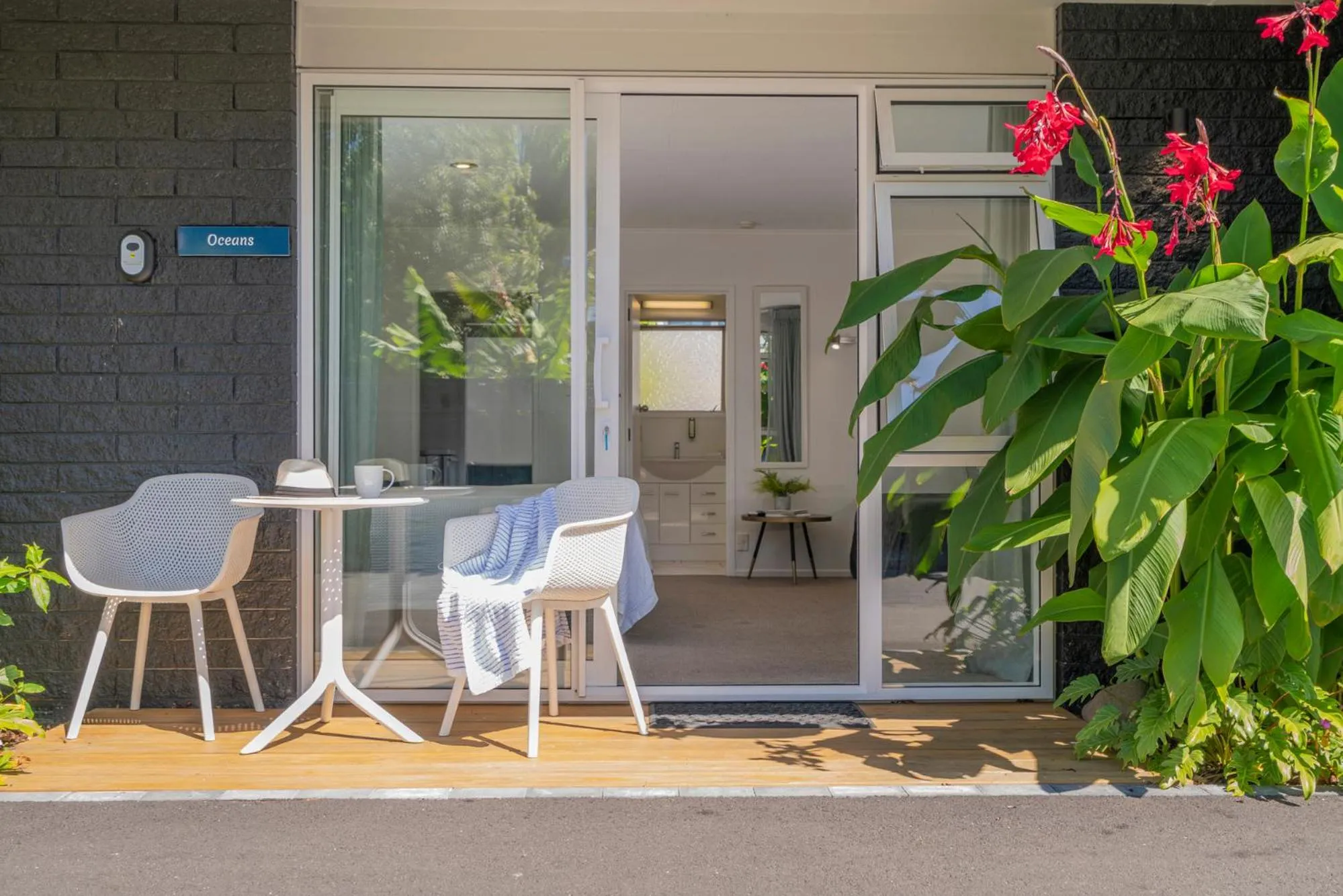 Patio in Oceans 88 Whitianga Coastal Suites