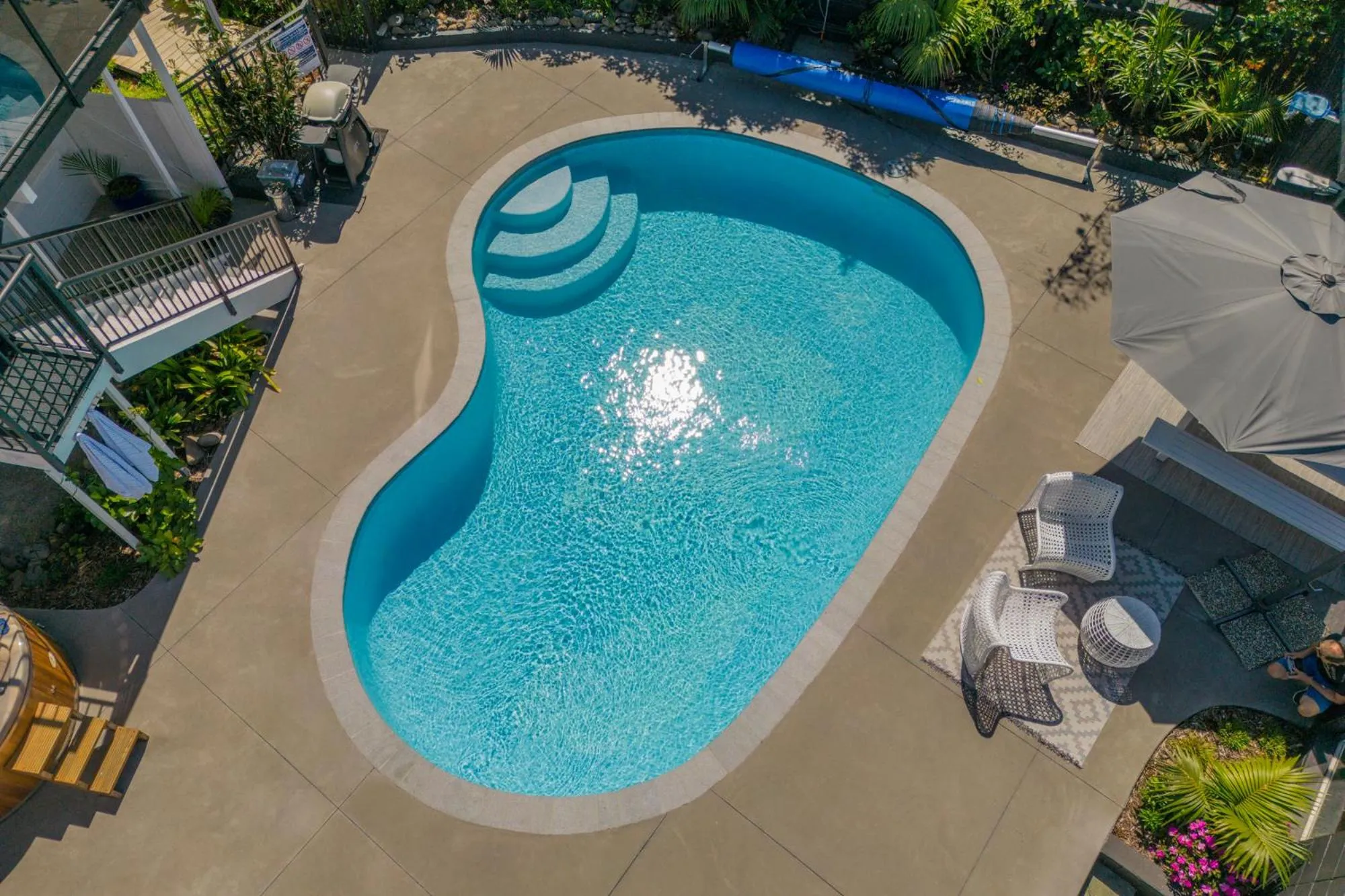 Bird's eye view in Oceans 88 Whitianga Coastal Suites