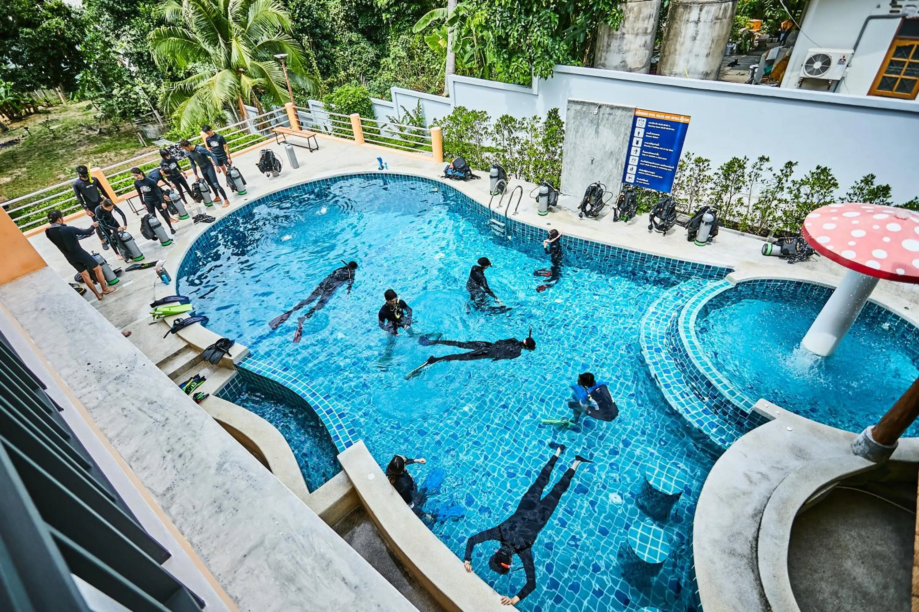 Swimming pool in Coco Palm Hotel Koh tao
