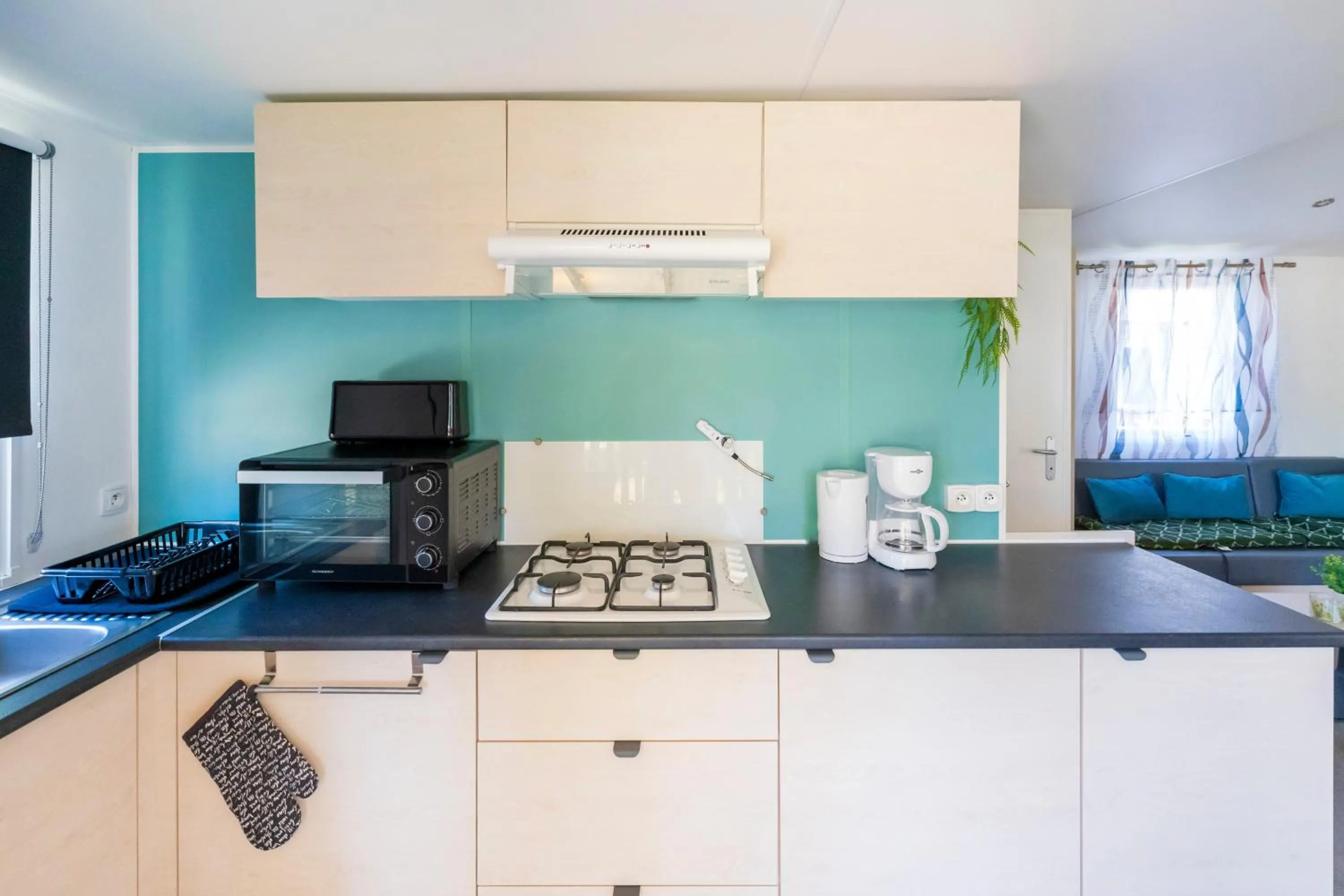 Kitchen or kitchenette in Camping Les Oyats
