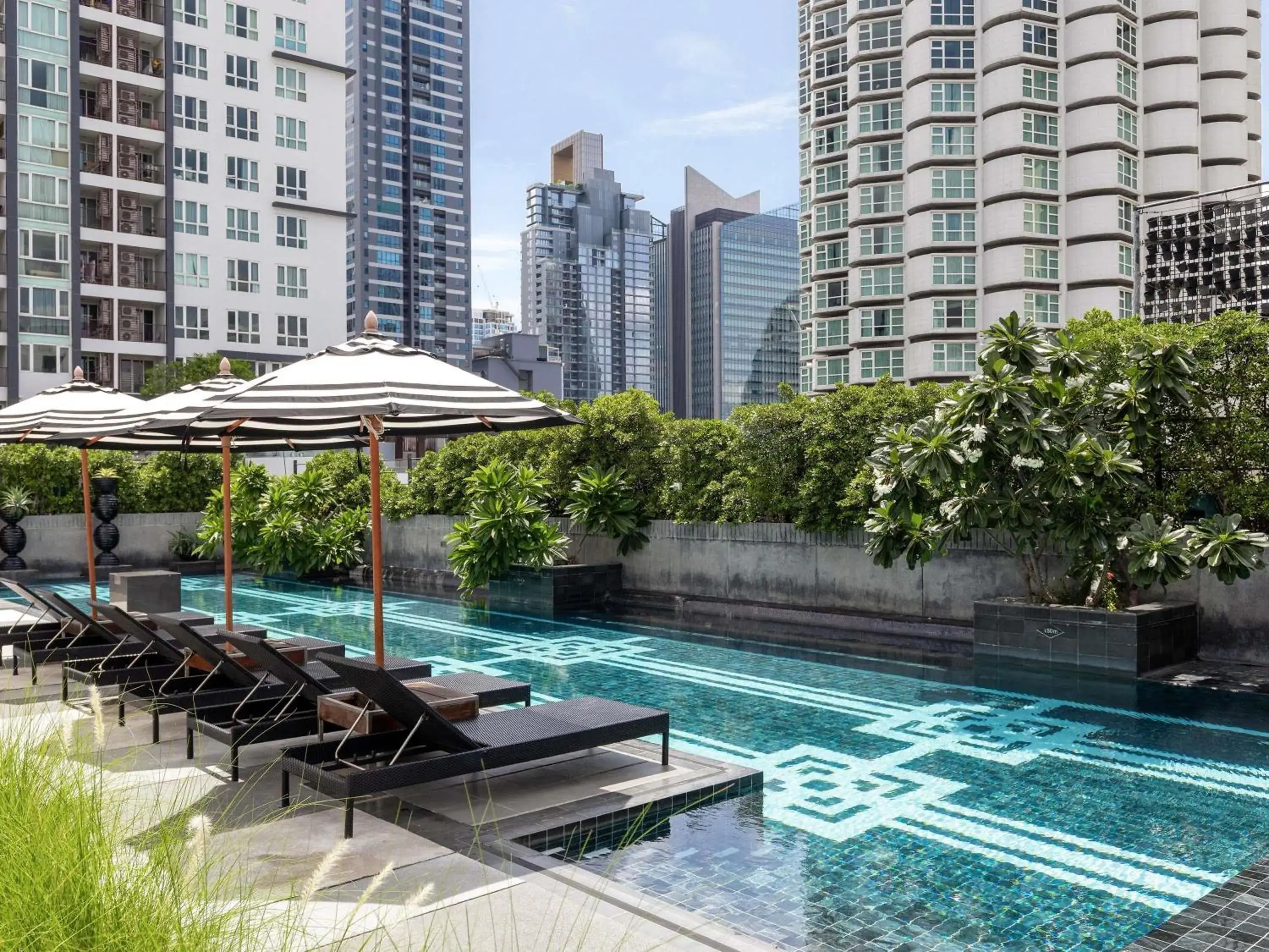Pool view in Mövenpick Hotel Sukhumvit 15 Bangkok Pool view in Mövenpick Hotel Sukhumvit 15 Bangkok