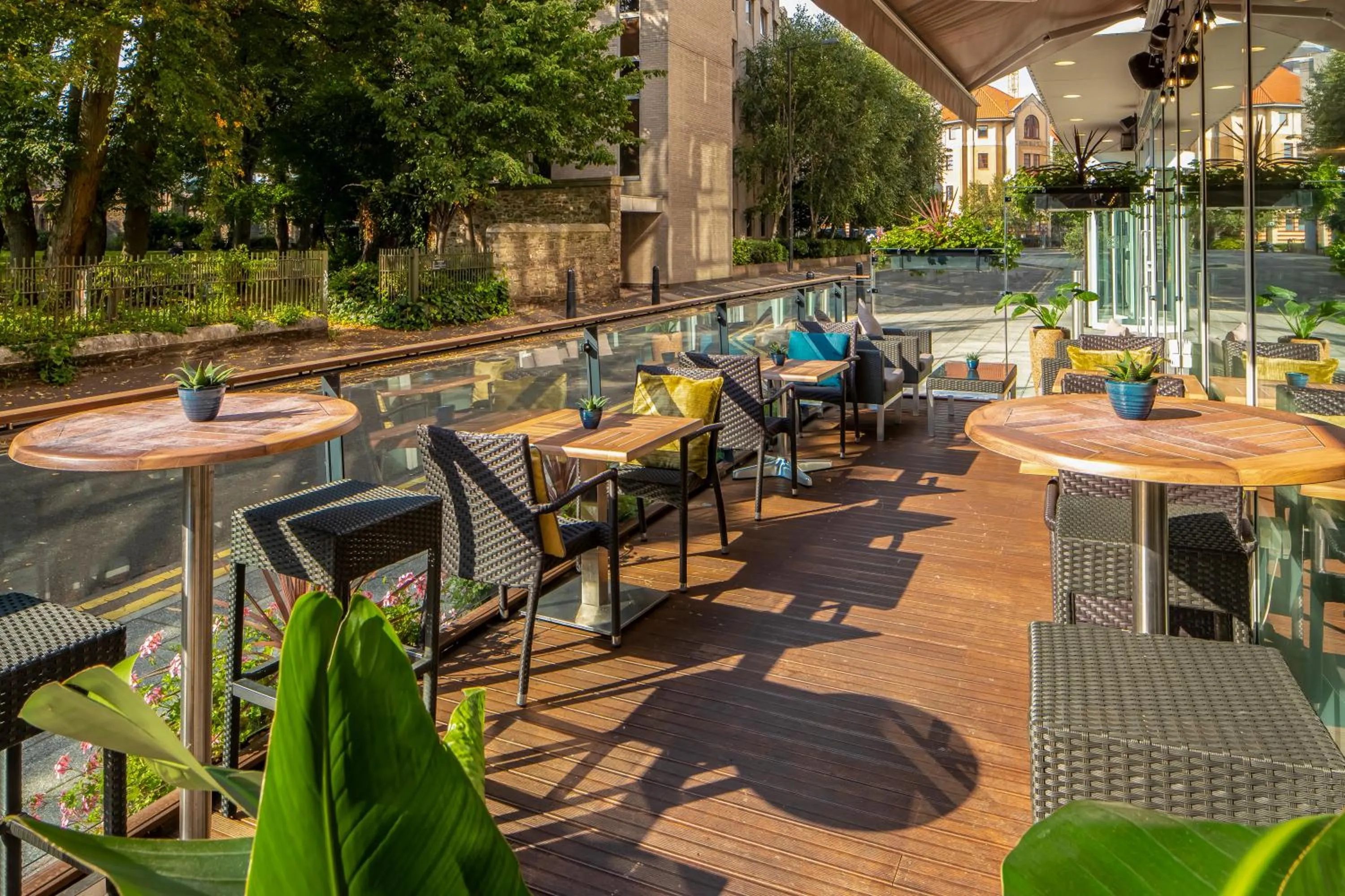 Patio in Hilton Garden Inn Bristol City Centre