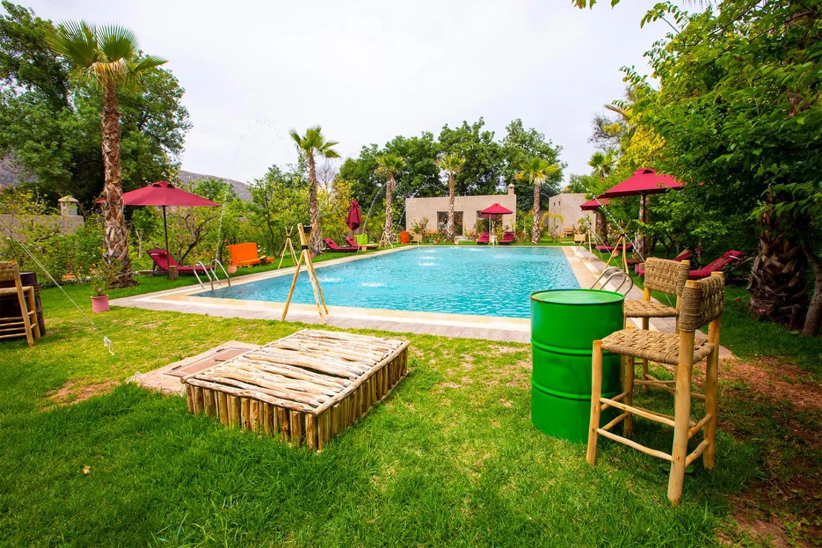 Pool view in The garden of Asni