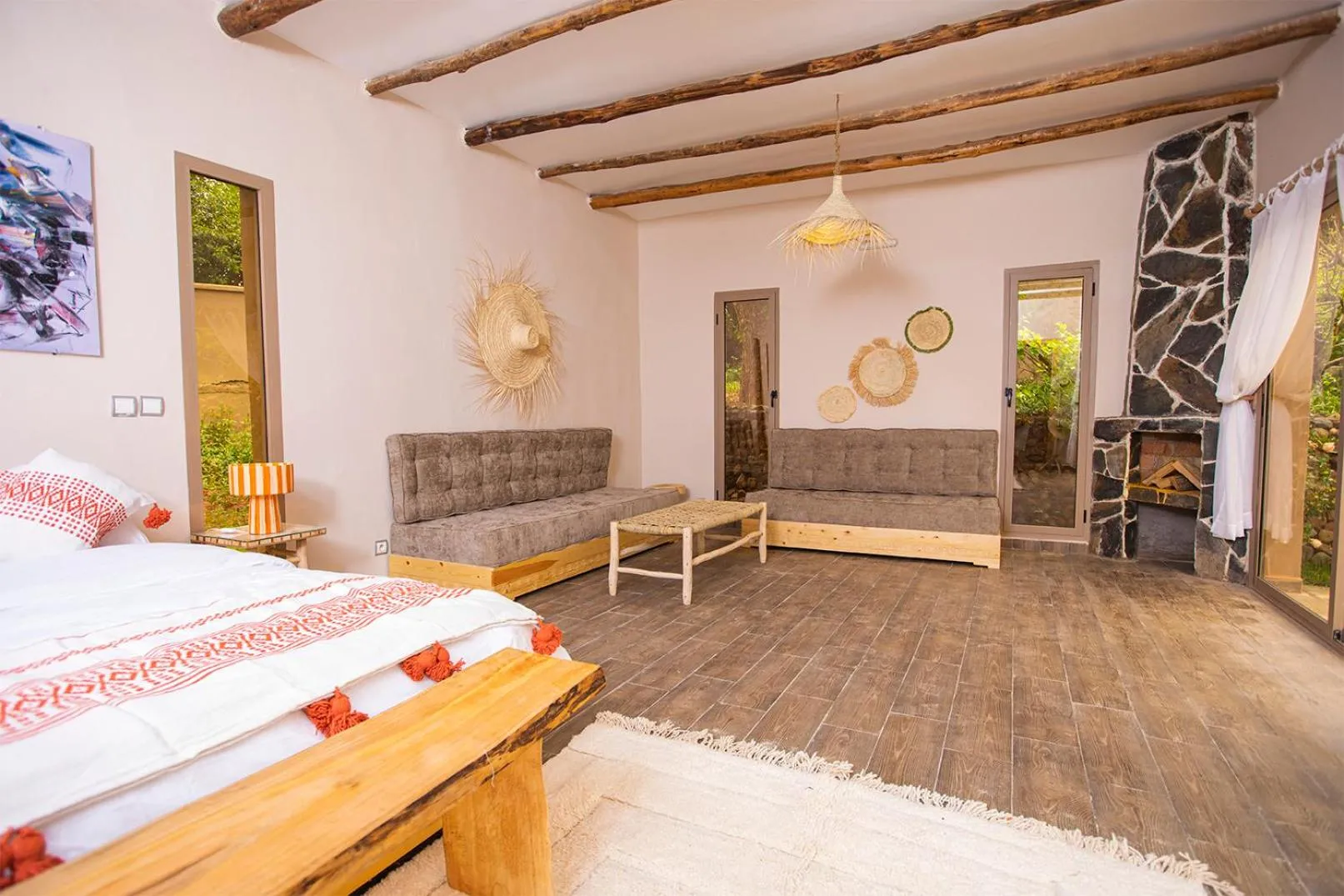 Bed in The garden of Asni