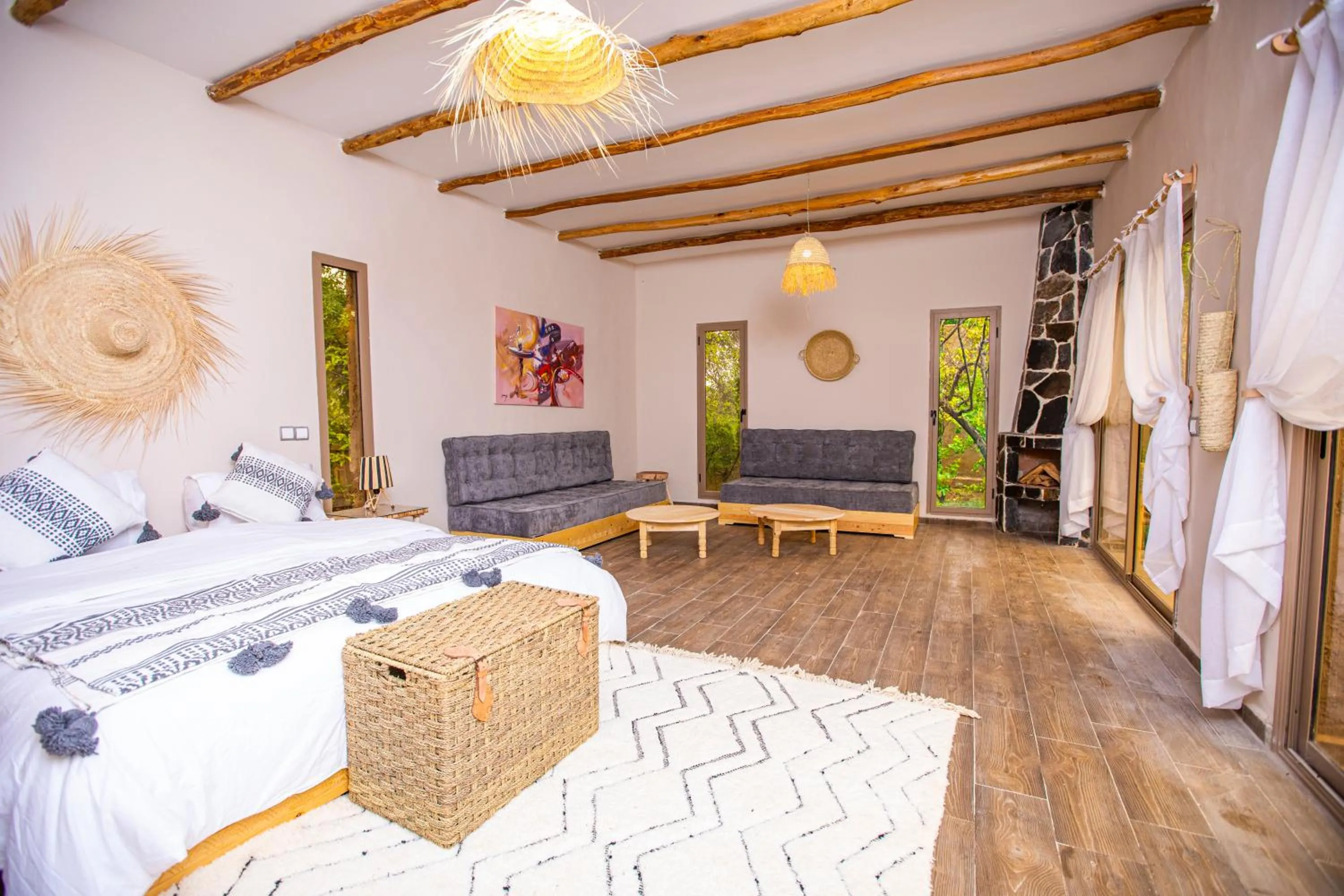 Bed in The garden of Asni
