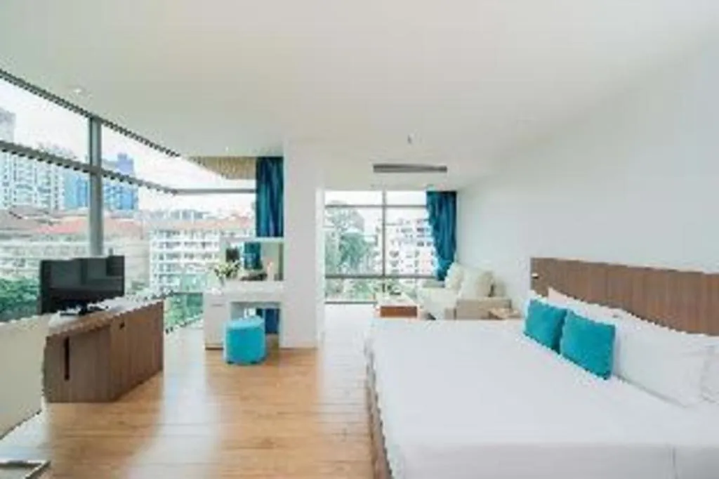 Bed in Seven Zea Chic Hotel