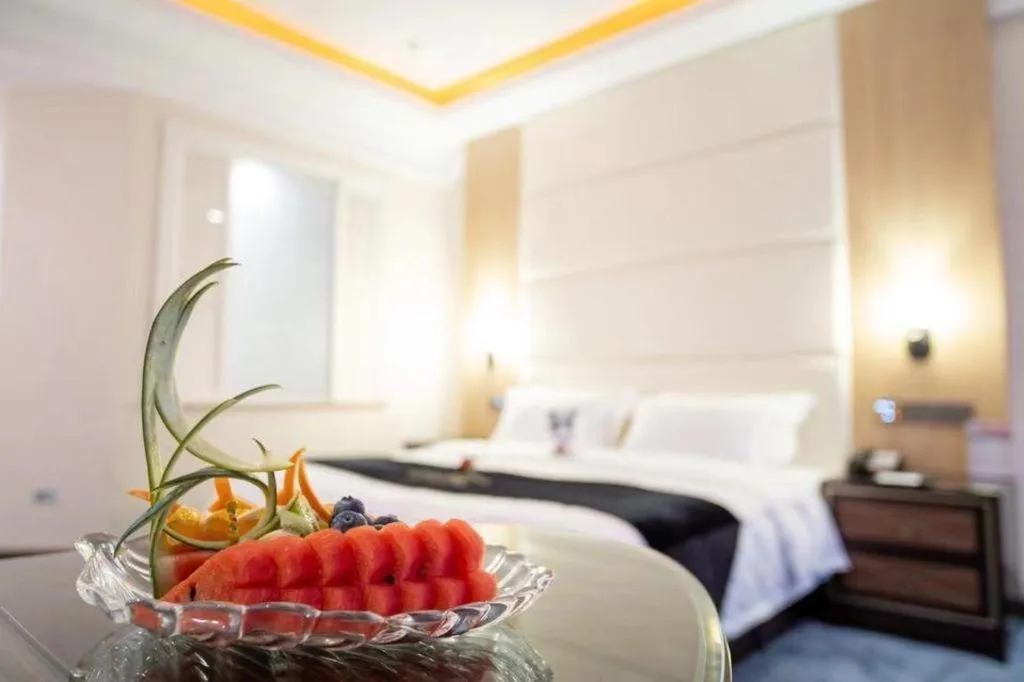 Bed in Qingdao Danube International Hotel