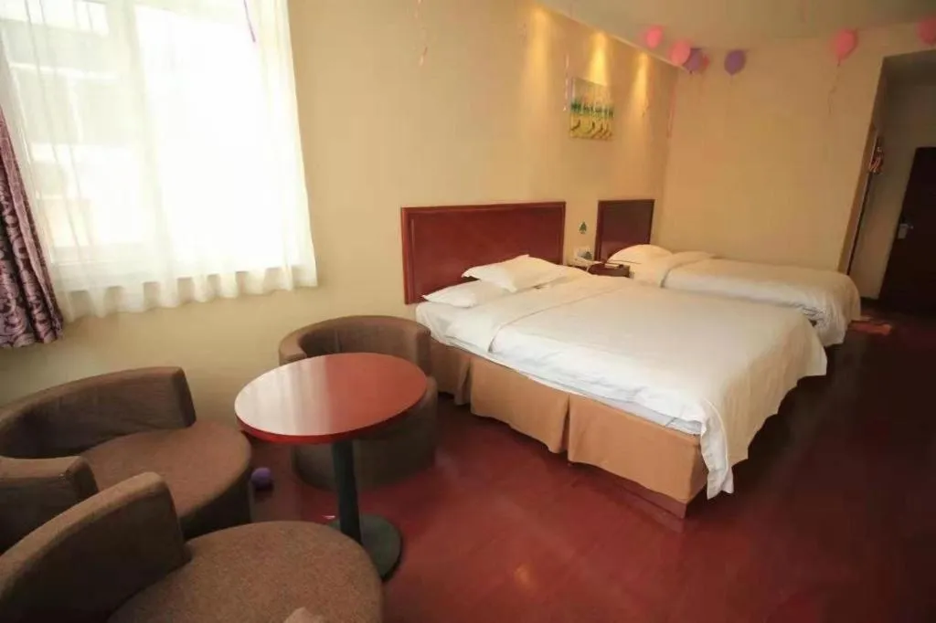 Bed in GreenTree Inn Shandong Yantai Penglai Pavilion Bus station Express Hotel