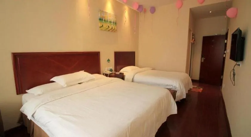 Bed in GreenTree Inn Shandong Yantai Penglai Pavilion Bus station Express Hotel