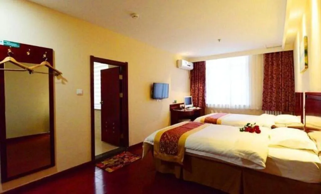 Bed in GreenTree Inn Shandong Yantai Penglai Pavilion Bus station Express Hotel