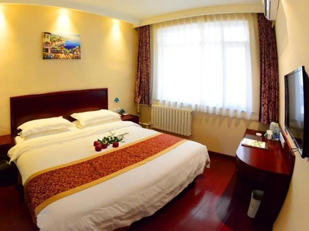 Bed in GreenTree Inn Shandong Yantai Penglai Pavilion Bus station Express Hotel