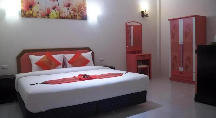 Bed in At night Airport Resort