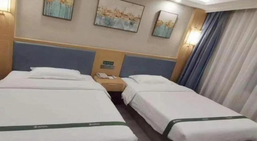 Bed in GreenTree Inn Guiyang Wudang District High-speed Railway East Station