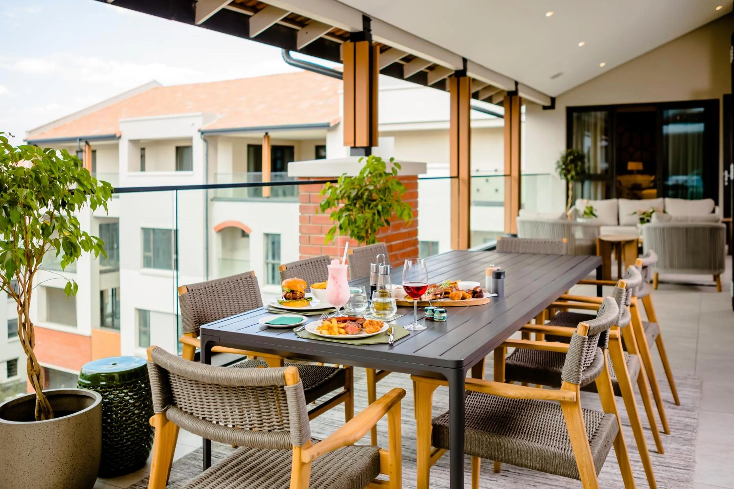 Patio in Steyn City Hotel by Saxon