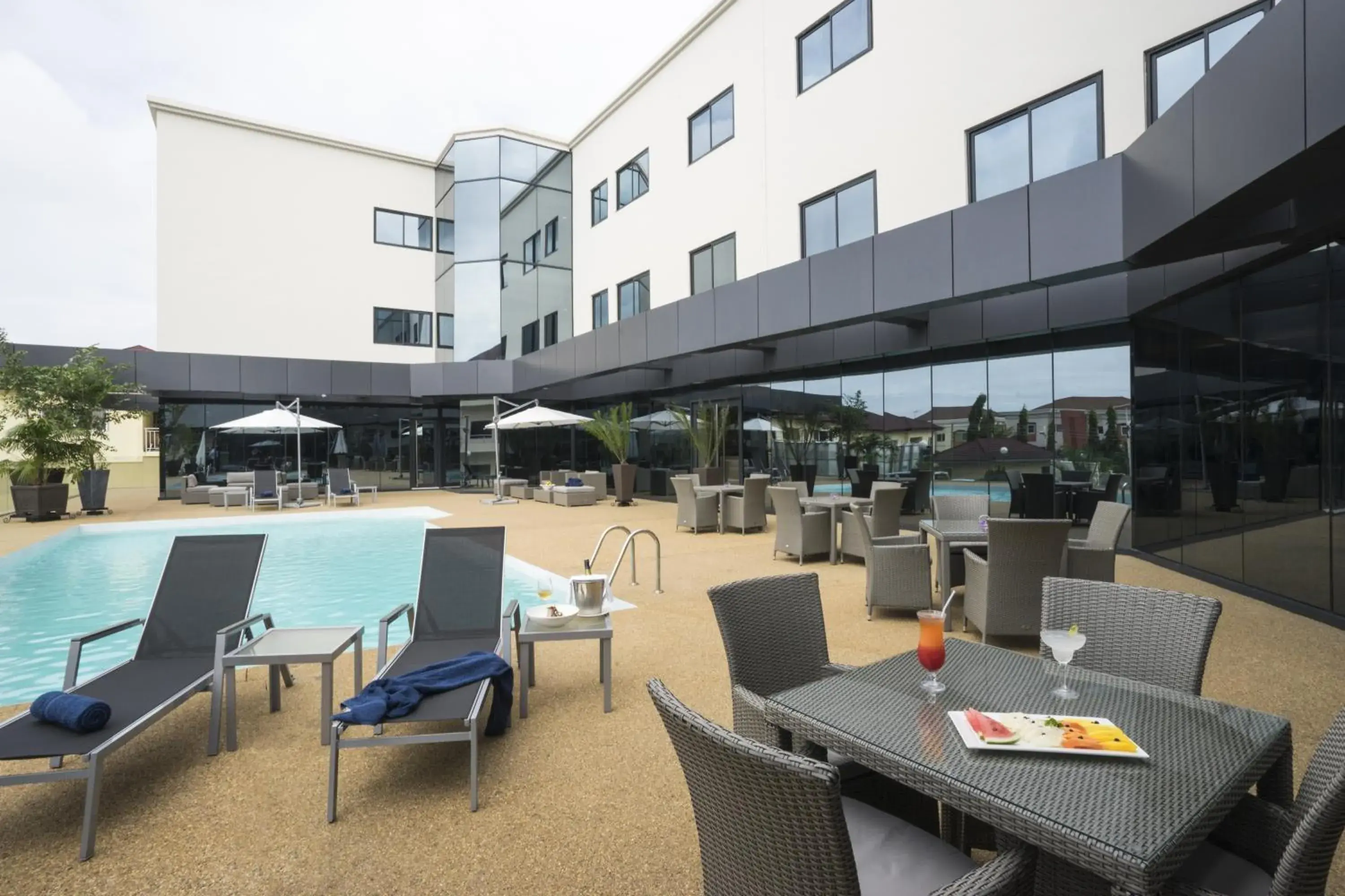 Facade/entrance in Fiesta Residences Boutique Hotel and Serviced Apartments. Facade/entrance in Fiesta Residences Boutique Hotel and Serviced Apartments.