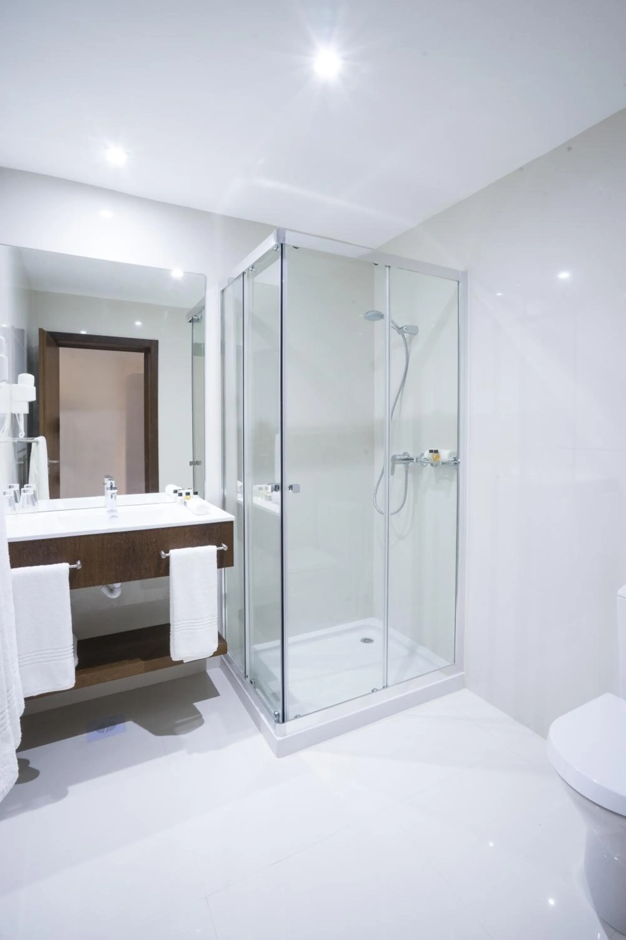 Shower in Fiesta Residences Boutique Hotel and Serviced Apartments.