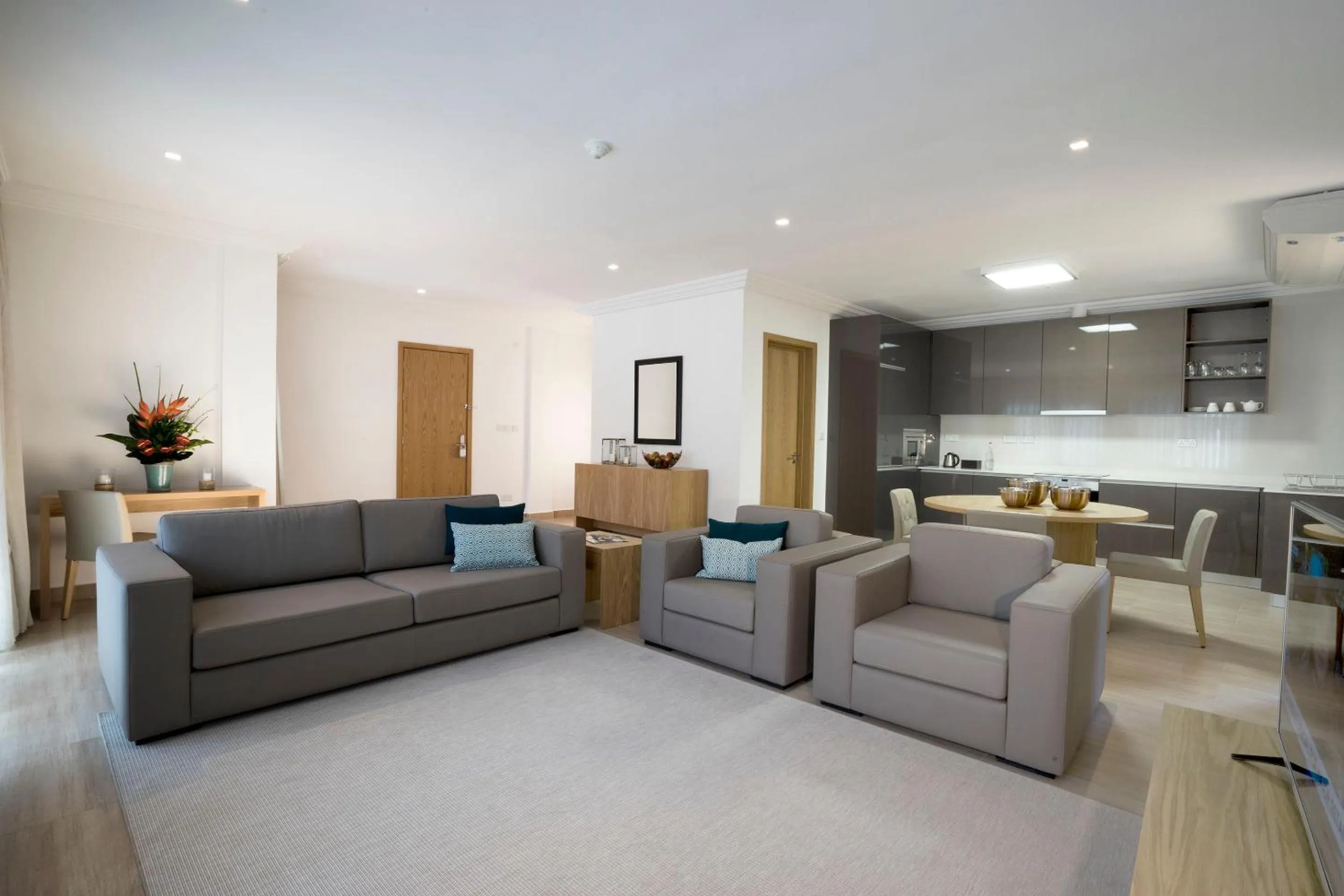 Kitchen or kitchenette in Fiesta Residences Boutique Hotel and Serviced Apartments.