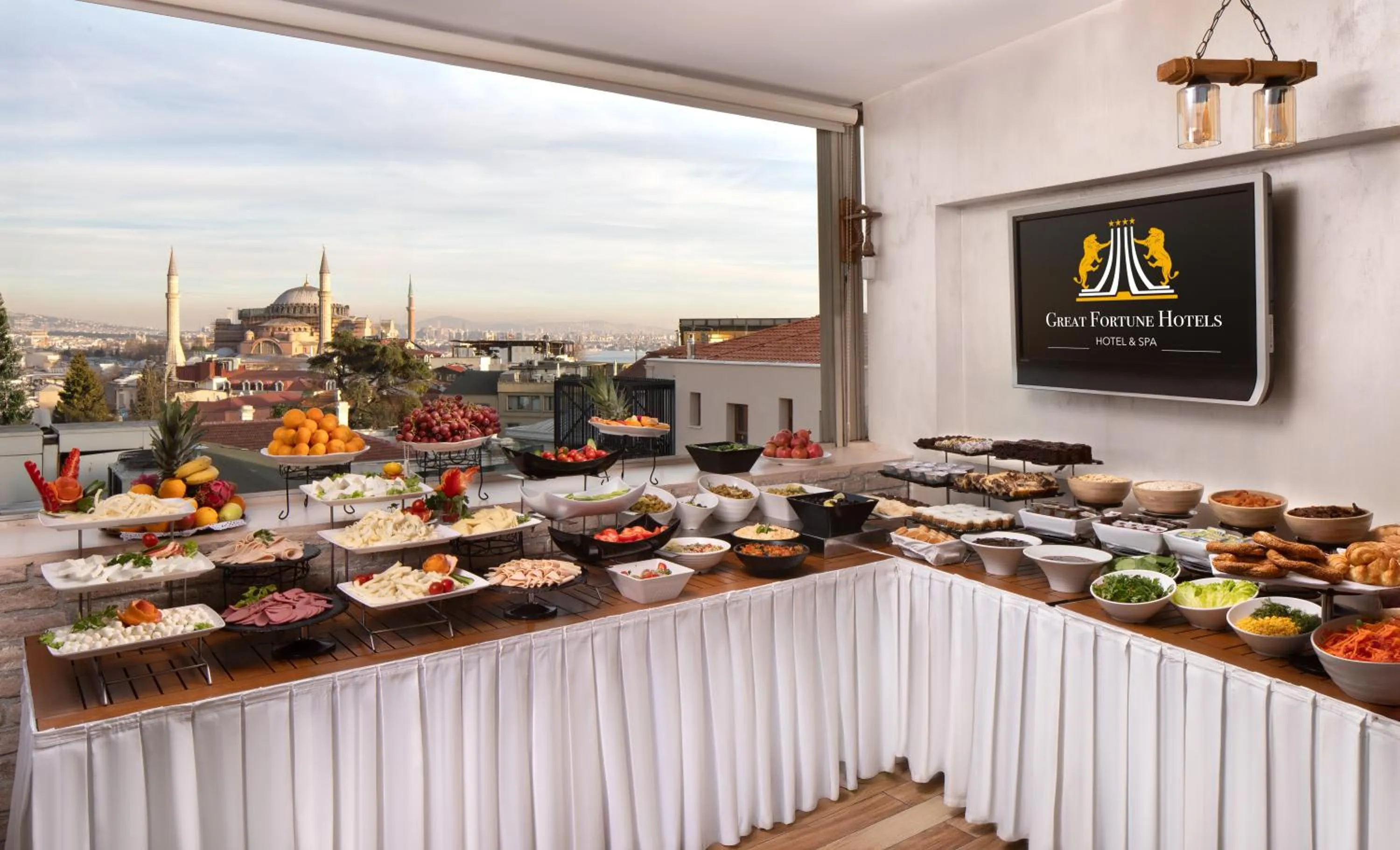 Buffet breakfast in Great Fortune Concept Hotel