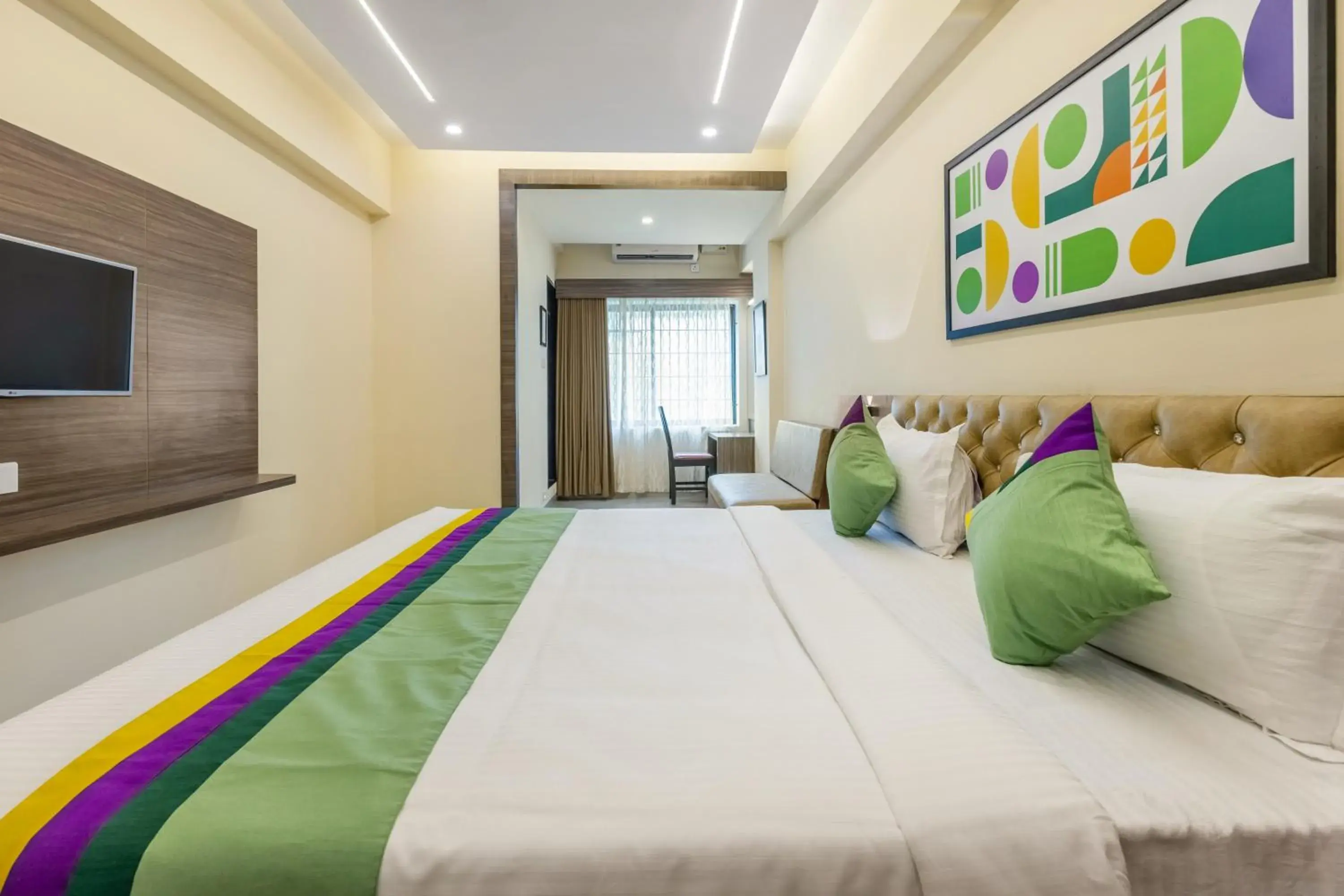 Bedroom, Bed in Treebo Sky City Grand, 5 Min From Mangalore Airport Bedroom, Bed in Treebo Sky City Grand, 5 Min From Mangalore Airport