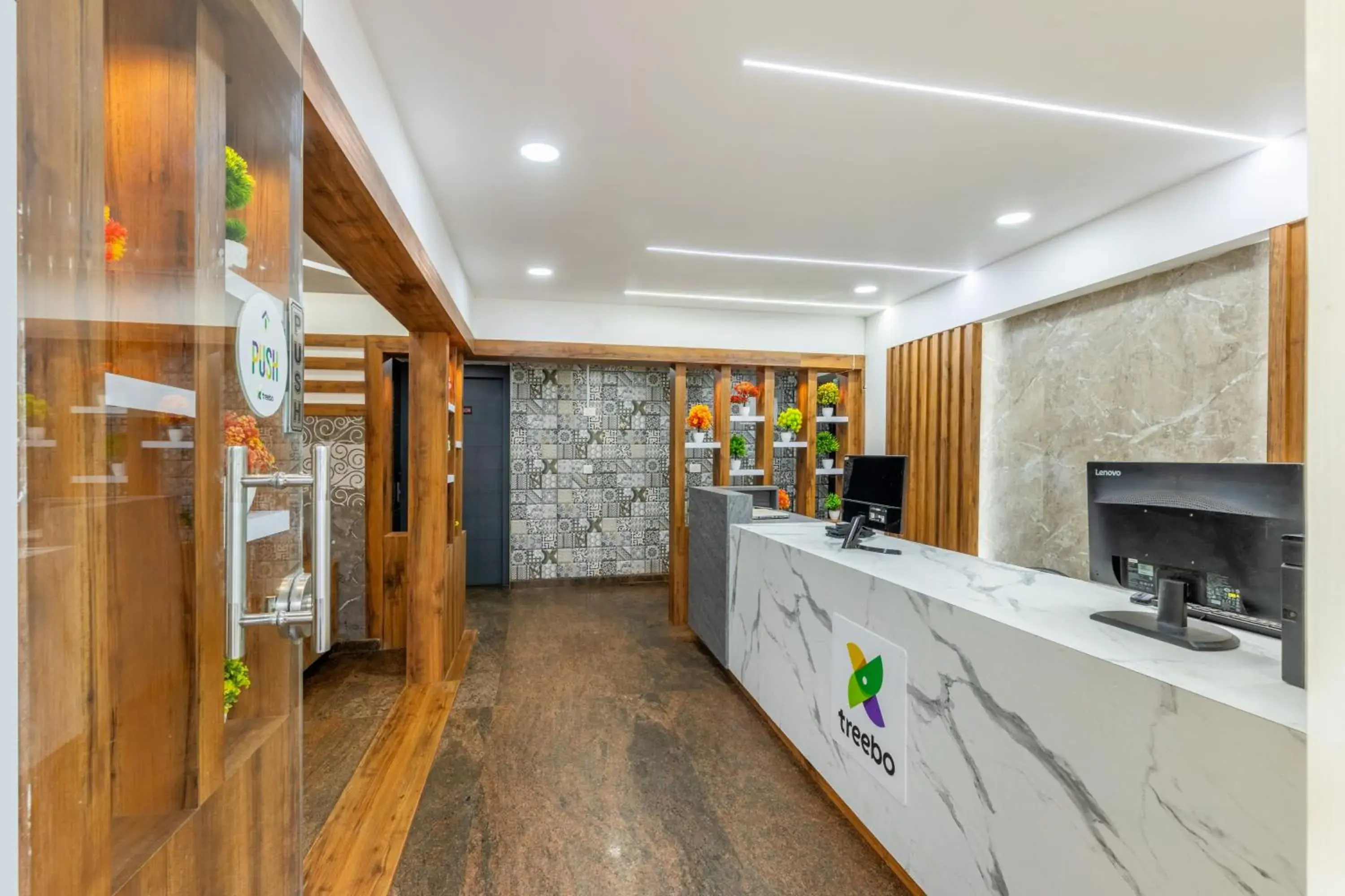 Lobby or reception in Treebo Sky City Grand, 5 Min From Mangalore Airport Lobby or reception in Treebo Sky City Grand, 5 Min From Mangalore Airport