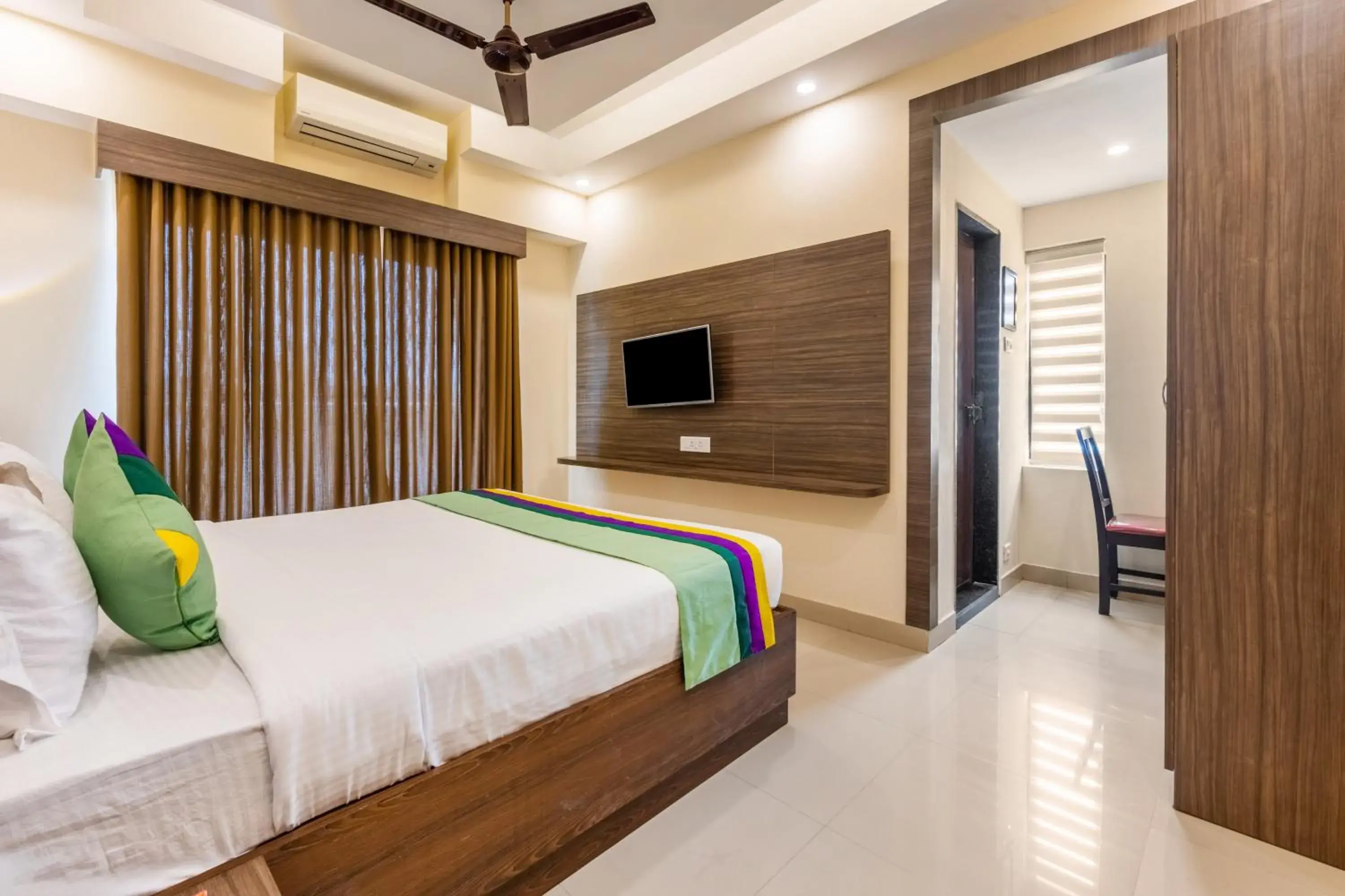 Bedroom, Bed in Treebo Sky City Grand, 5 Min From Mangalore Airport Bedroom, Bed in Treebo Sky City Grand, 5 Min From Mangalore Airport