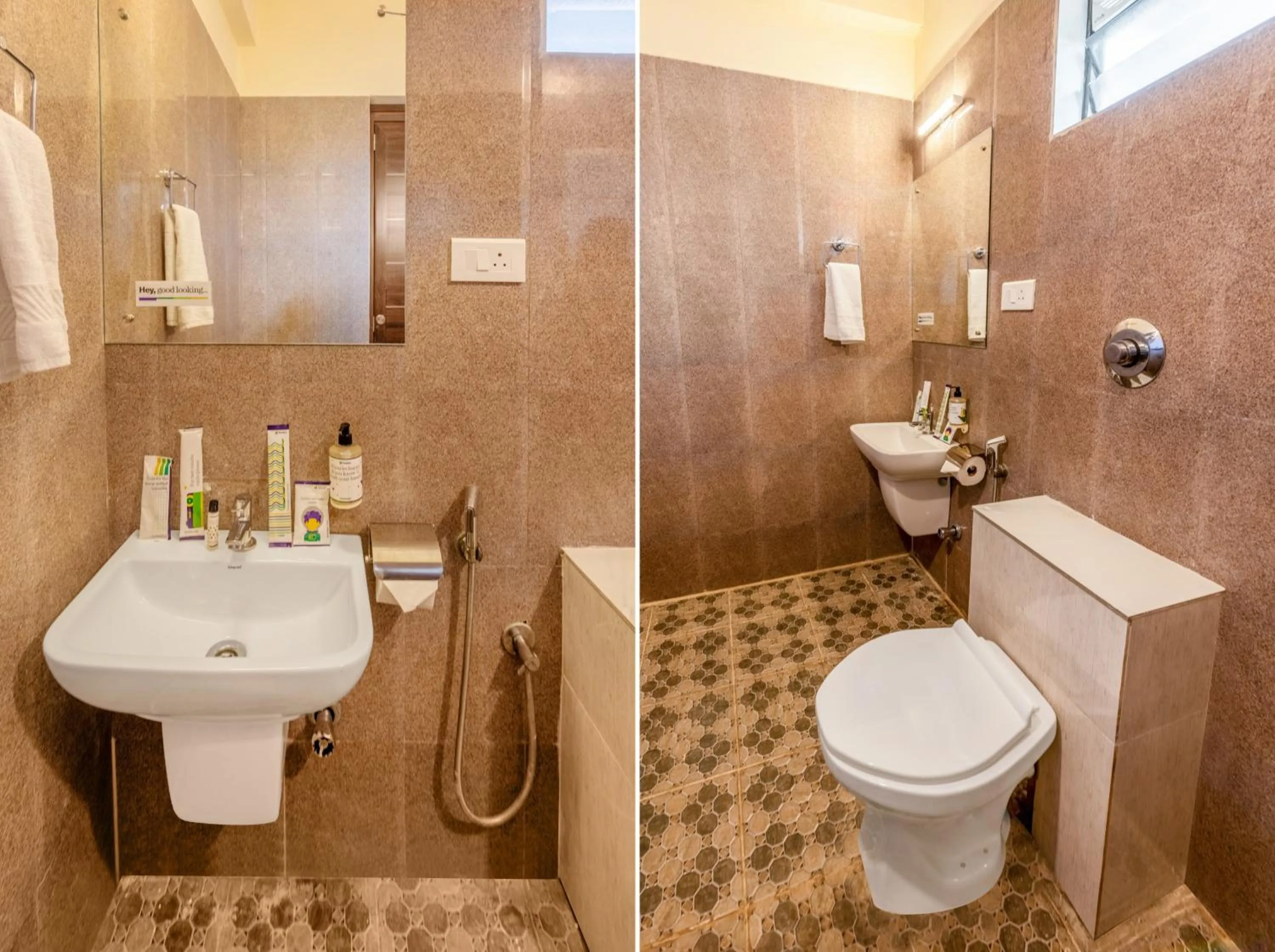 Bathroom in Treebo Sky City Grand, 5 Min From Mangalore Airport