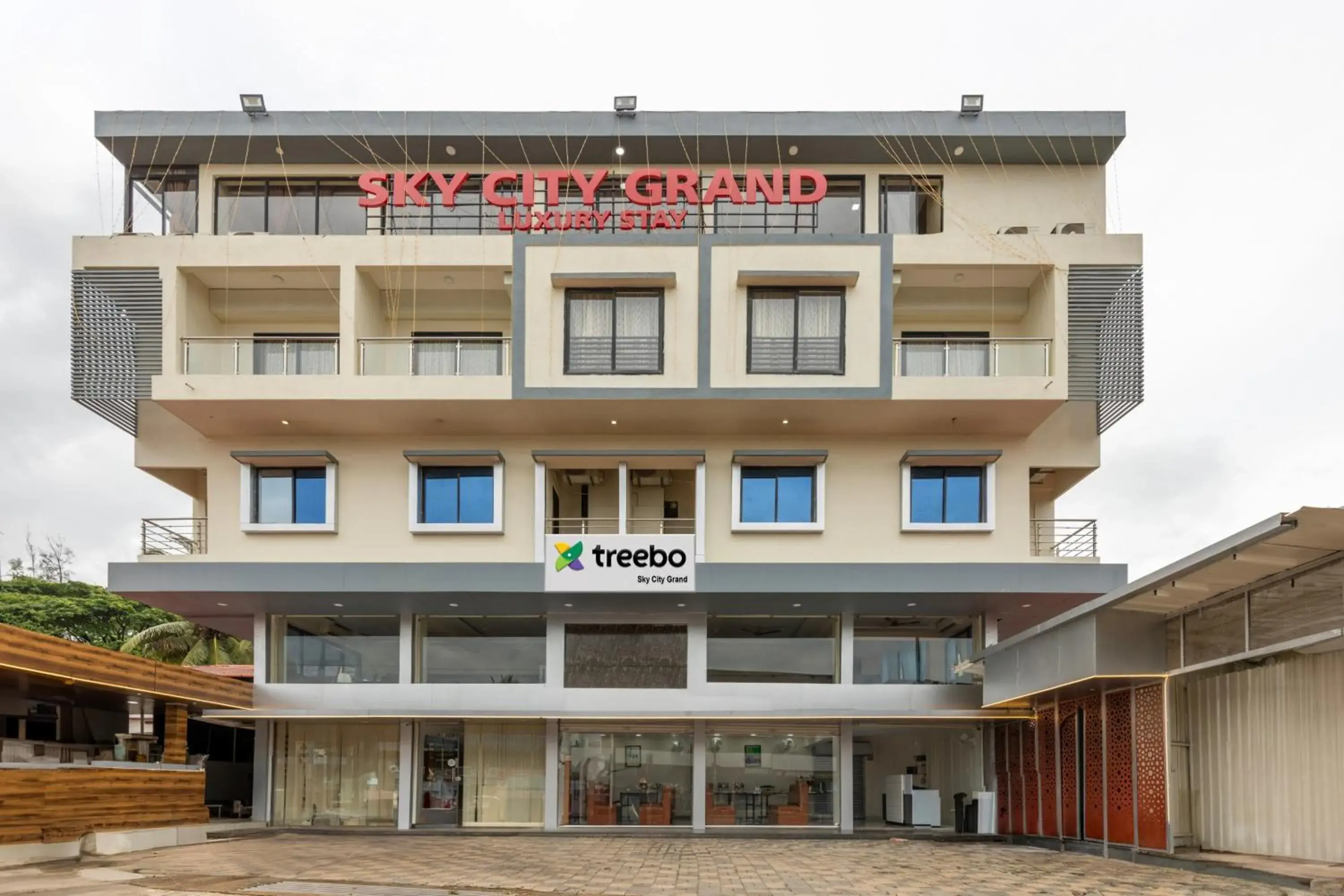 Facade/entrance in Treebo Sky City Grand, 5 Min From Mangalore Airport Facade/entrance in Treebo Sky City Grand, 5 Min From Mangalore Airport