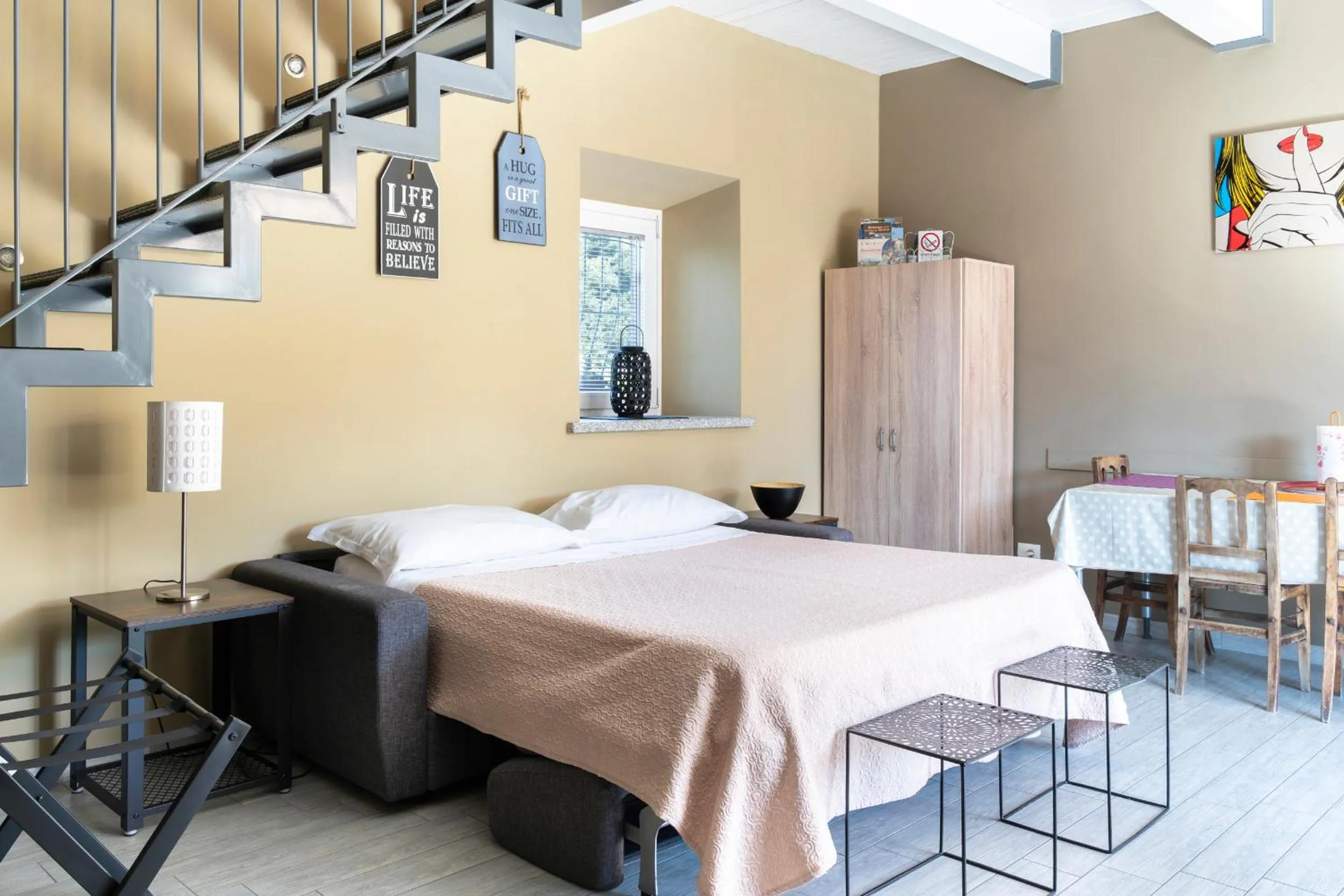 Living room, Bed in Residence Campagnole